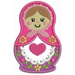 Stickmuster Matroschka Appli